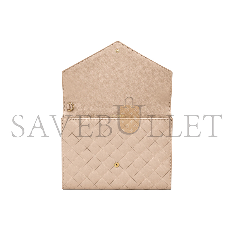 Y*L envelope flap pouch in mix matelassÉ grain de poudre leather 651030bow912721 (21*16*3cm)